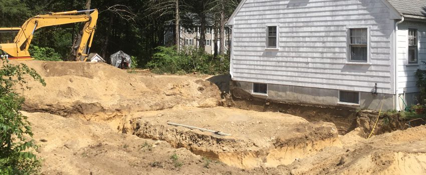 Excavation for an addition 